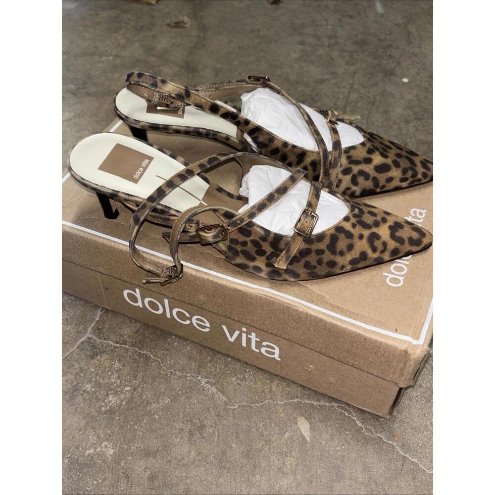 Pamla Mid Sling Back Heel in Leopard Dolce Vita - Picture 5 of 6